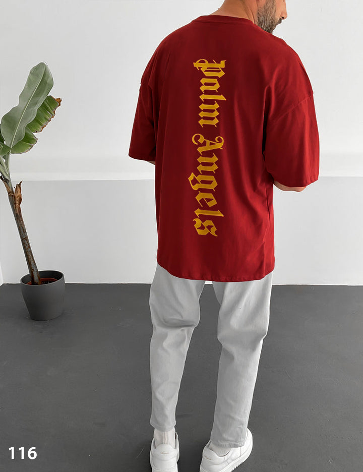 Palm Black T-Shirt Oversize - 40% Off