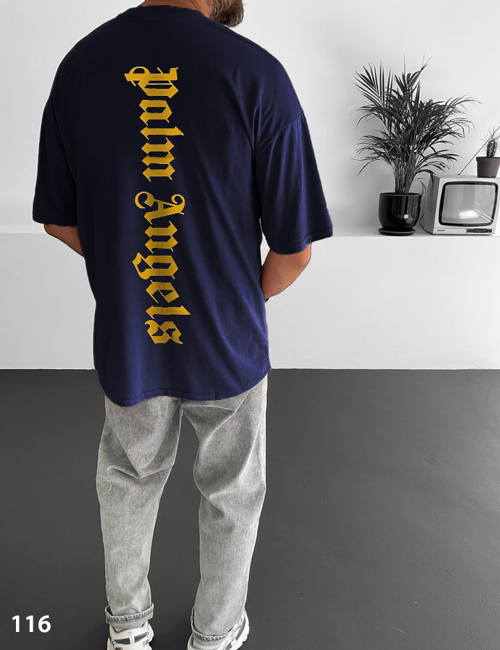 Palm Black T-Shirt Oversize - 40% Off