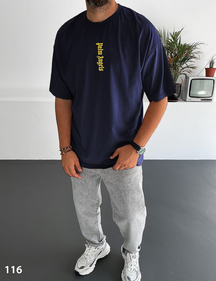Palm Black T-Shirt Oversize - 40% Off