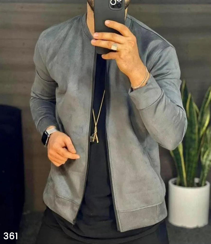 Faux Suede Leather Jacket Caramel - 40% Off