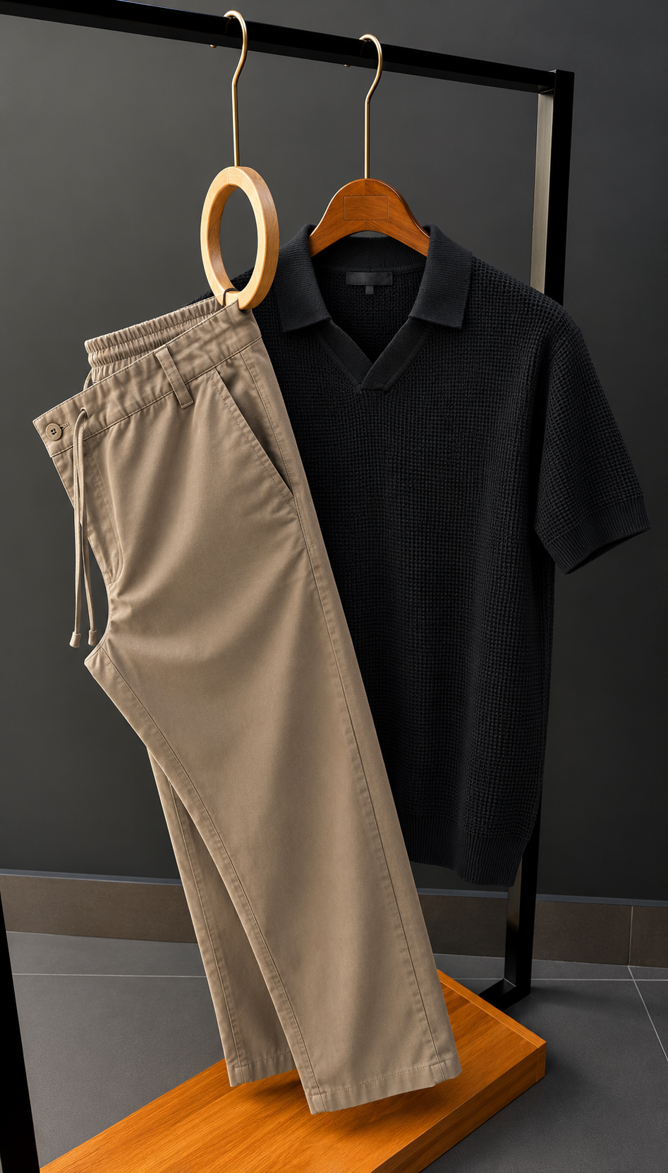 Men Knitted Polo Set - New Arrival