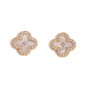 Opal Clover Studs