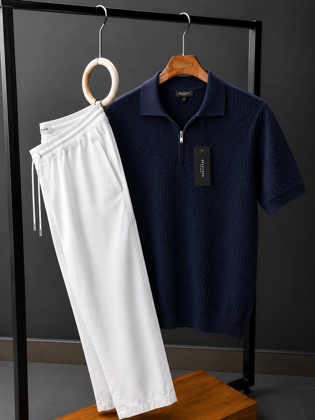 Men Knitted Polo Set - New Arrival