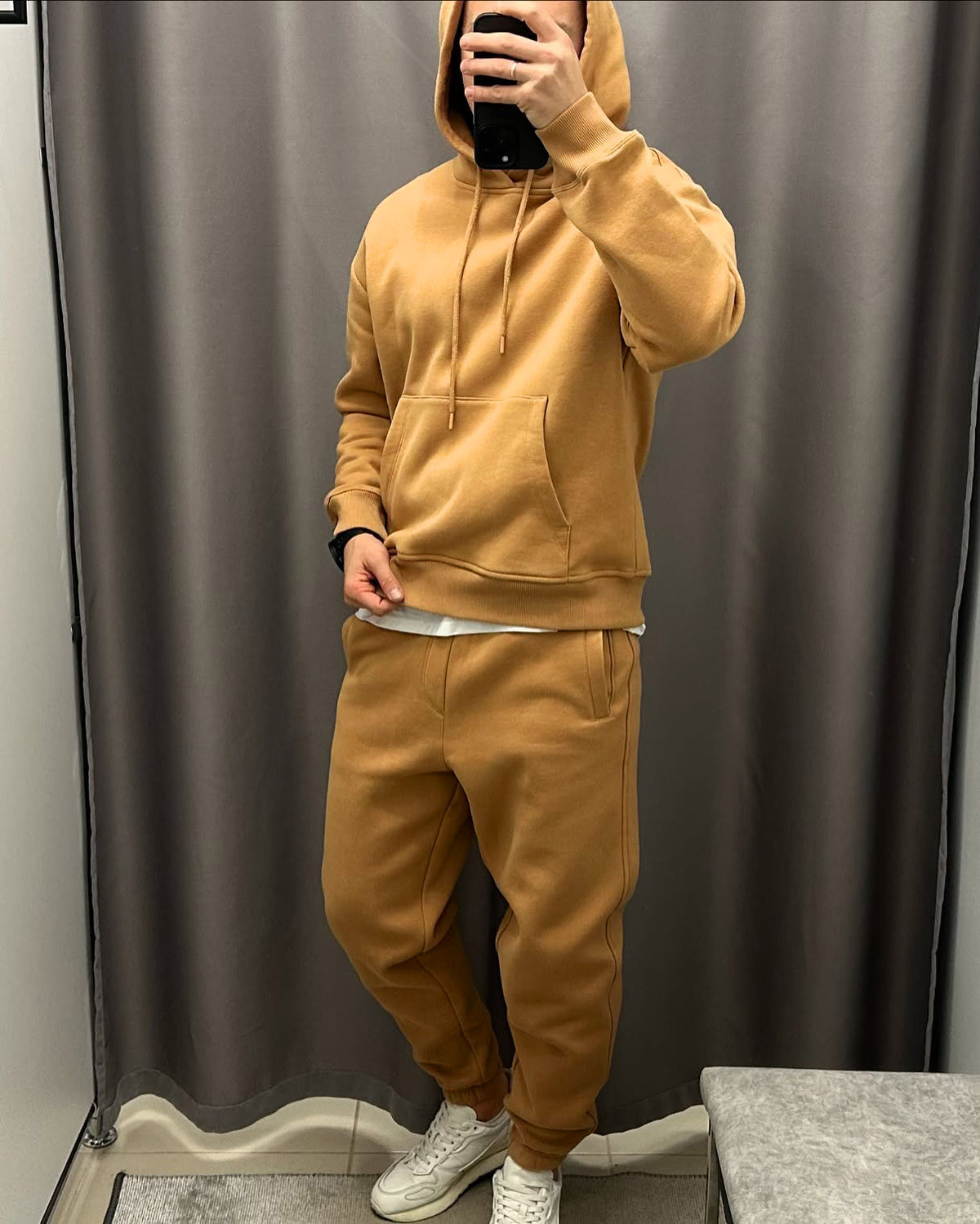 Men Oversized Fleece Hoodie Set