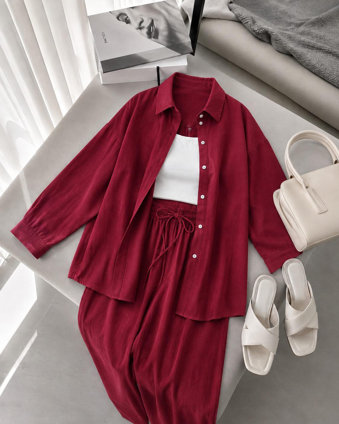 Women Noir Ease Co-ord Set - Summer Arrival