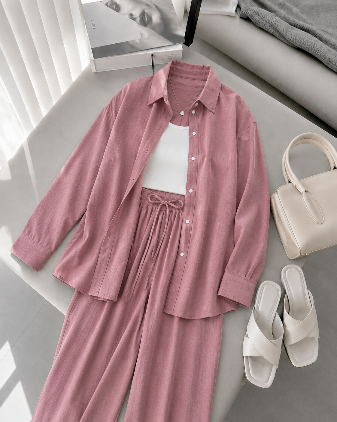 Women Noir Ease Co-ord Set - Summer Arrival