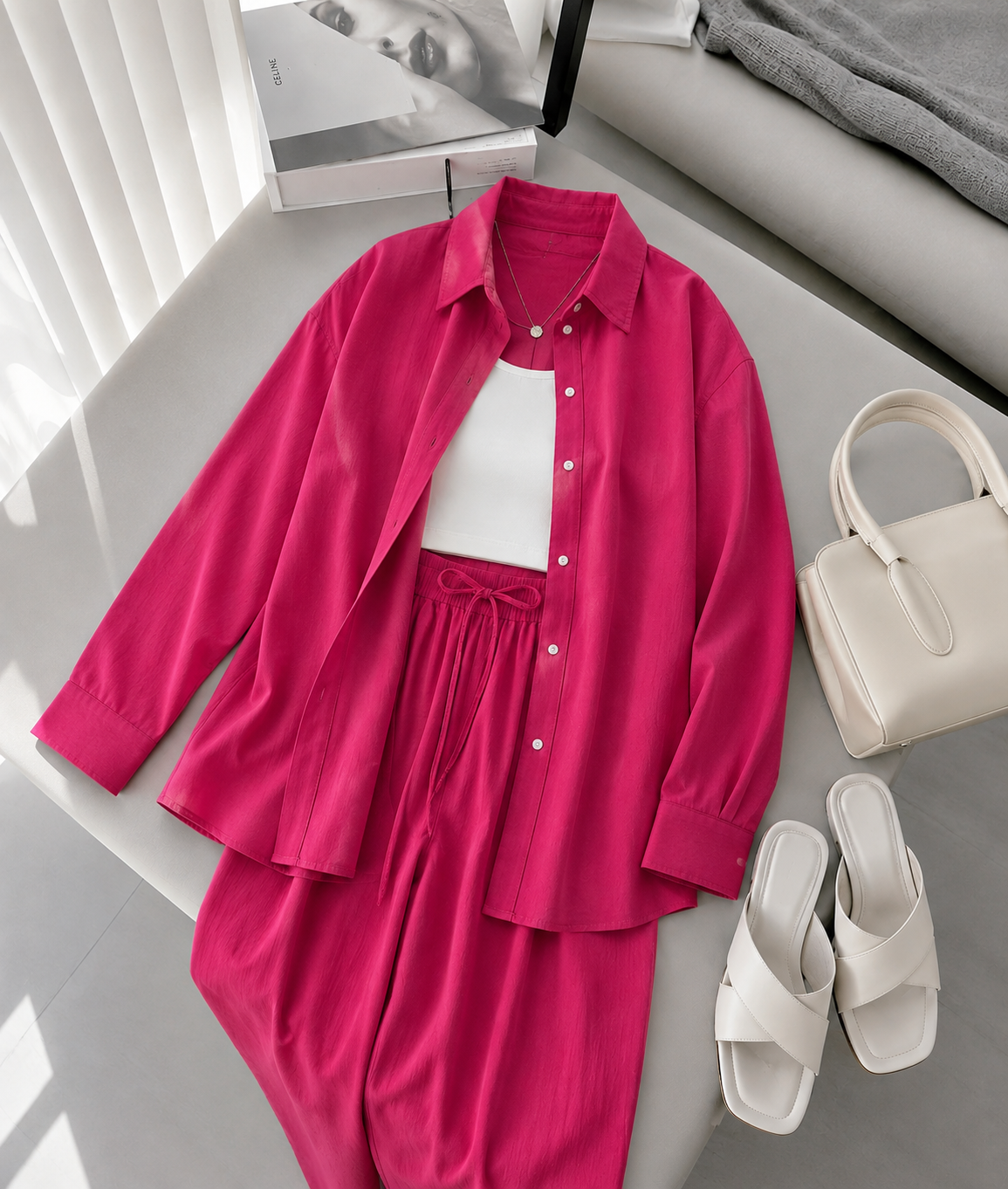 Women Noir Ease Co-ord Set - Summer Arrival