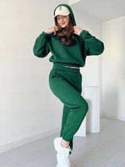 Women Cropped Hoodie Set - Last Stock