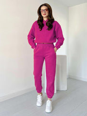 Women Cropped Hoodie Set - Last Stock