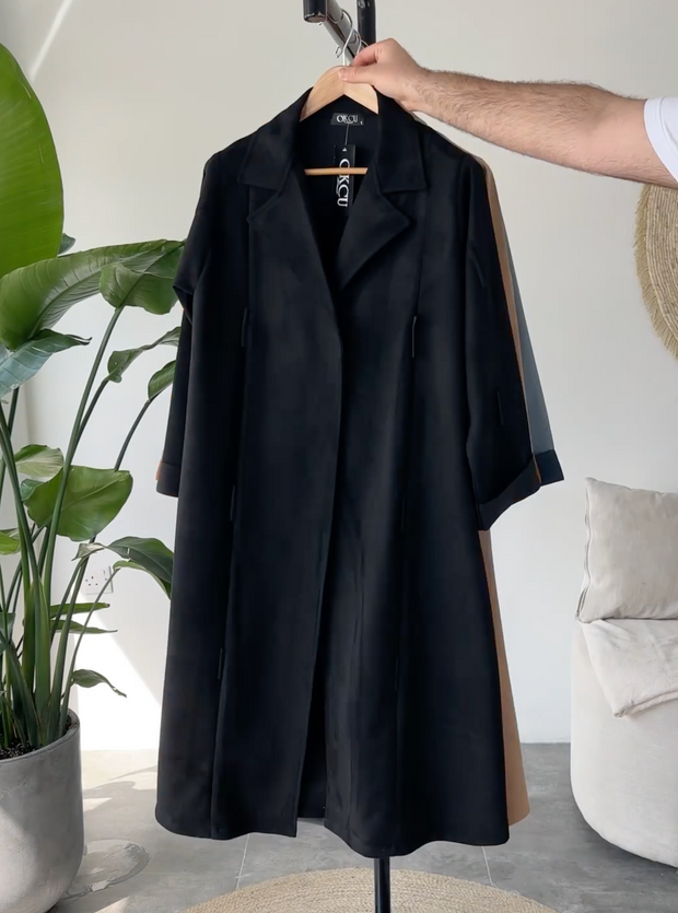 Suede Leather Desert Long Coat