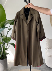 Suede Leather Desert Long Coat