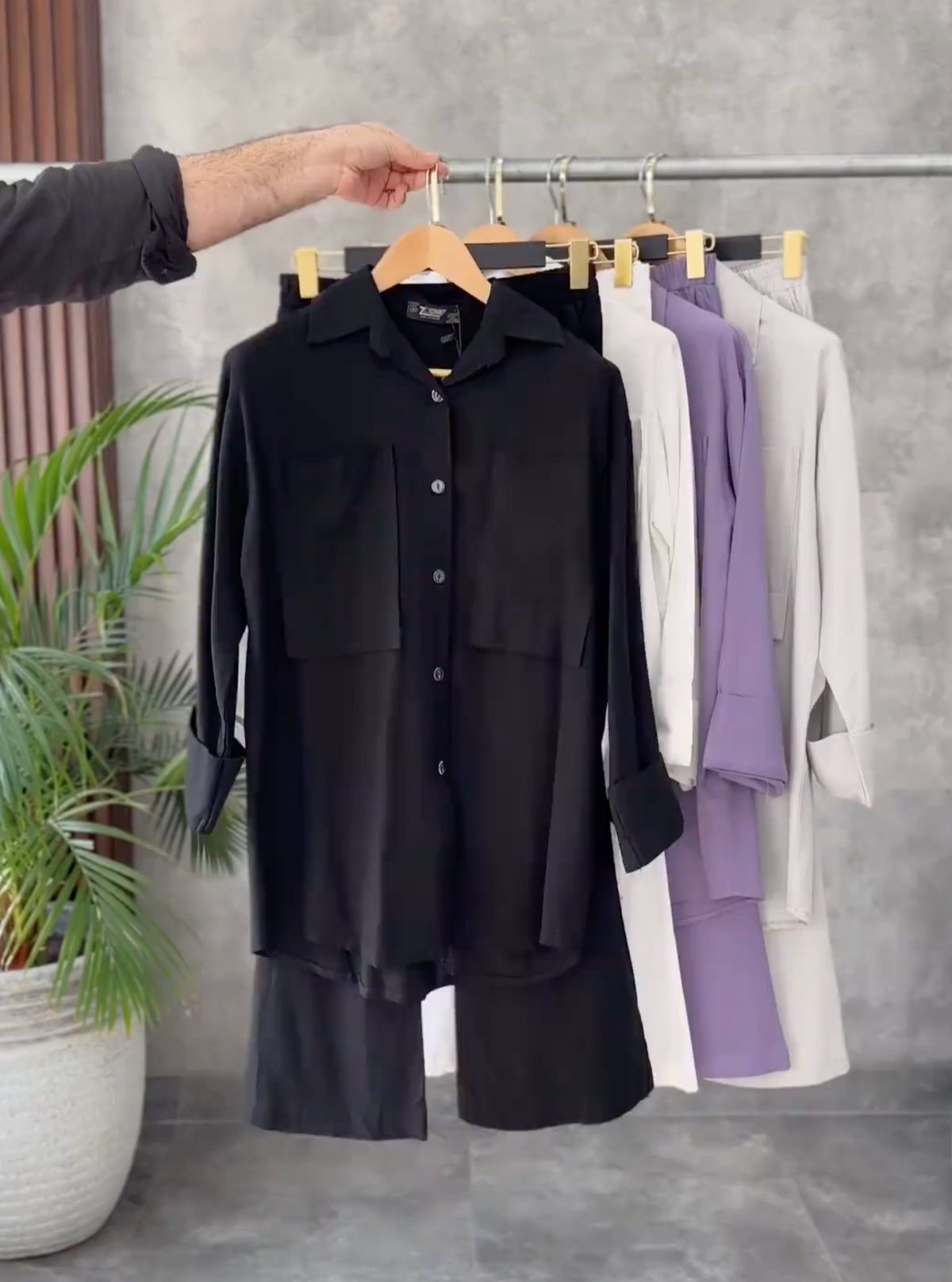 Front Pock Long Shirt & Trouser - 50 % OFF