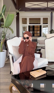 Crepe Two Color Abaya