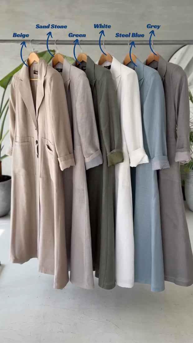 Light Weight Linen Trench Coat