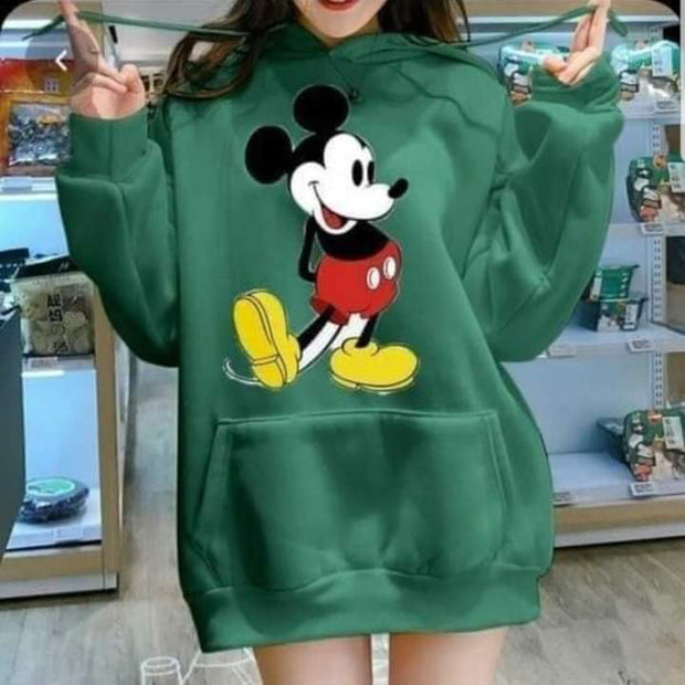 Mickey Hoodie Bottle Green