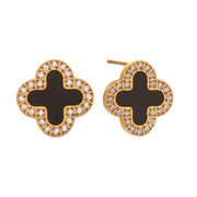 Midnight Clover Studs