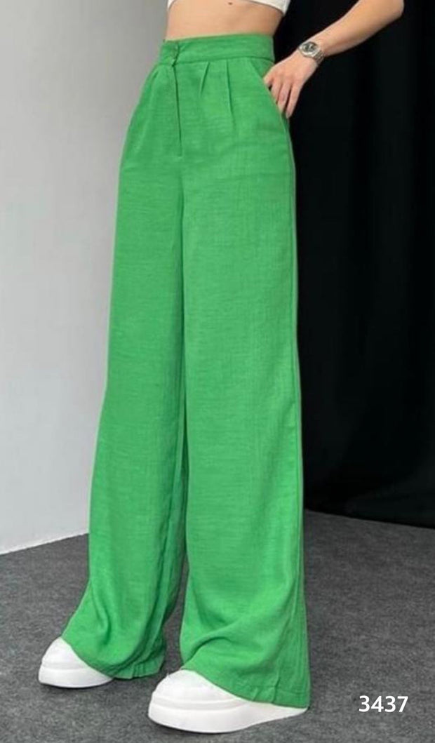High Waist Palazzo - Linen