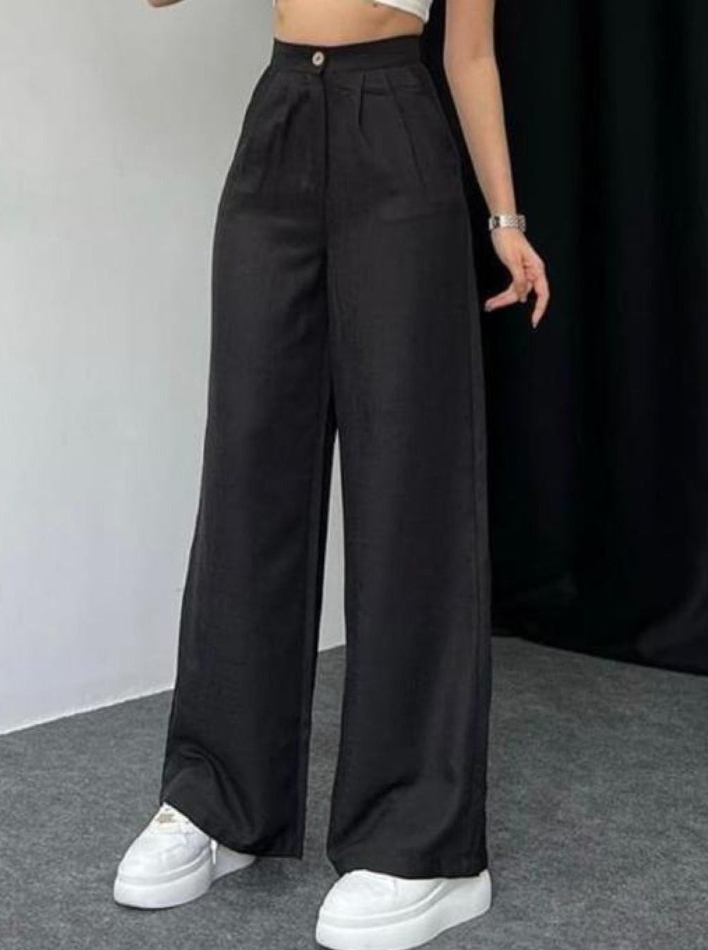 High Waist Palazzo - Linen