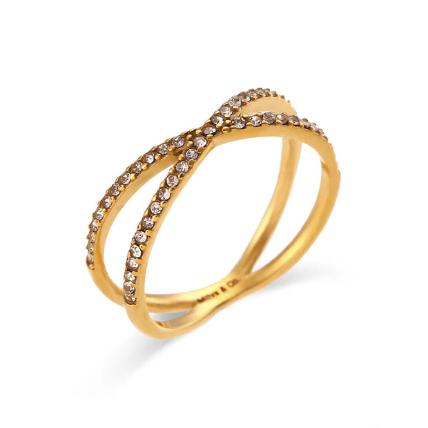 Celine Cross Studded Ring