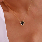 Midnight Clover Necklace