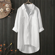 Women Long Shirt Linen