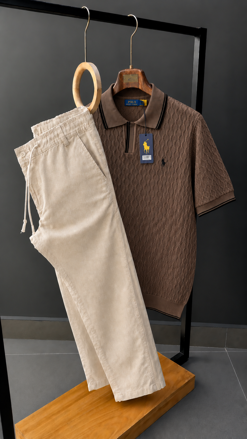Men Knitted Polo Set - New Arrival