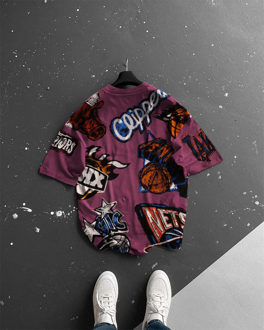 Oversize Clipper Printed T-Shirt - 40% Off