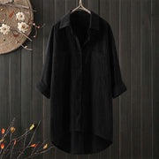 Women Long Shirt Linen