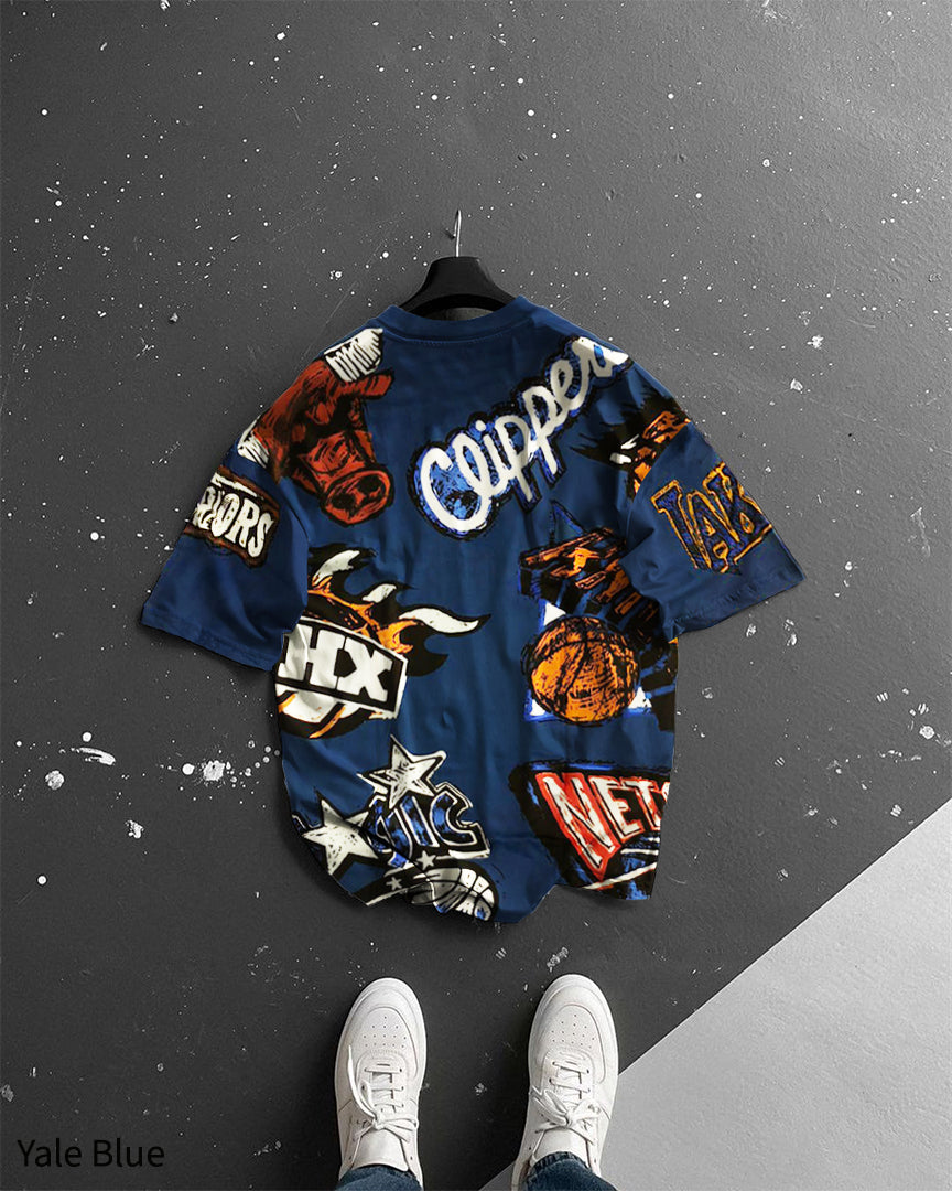 Oversize Clipper Printed T-Shirt - 40% Off