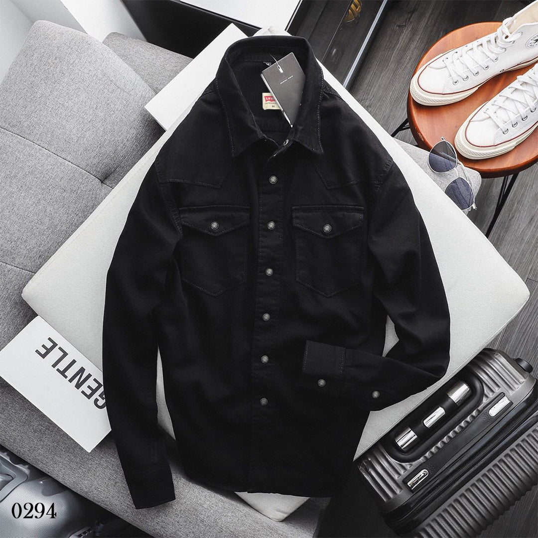 Denim Shirt - Black