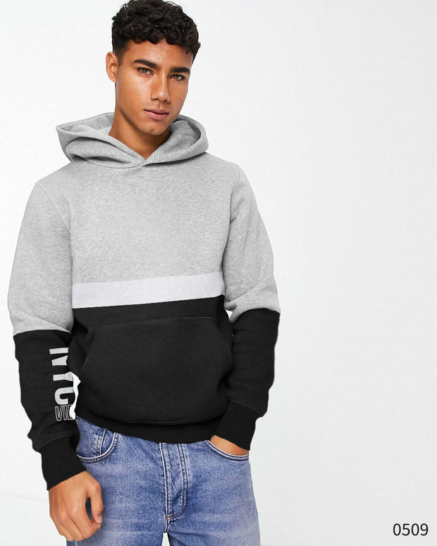 Horizontal Block Slim Fit Hoodie