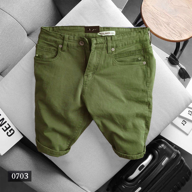 Denim Shorts Dark Green