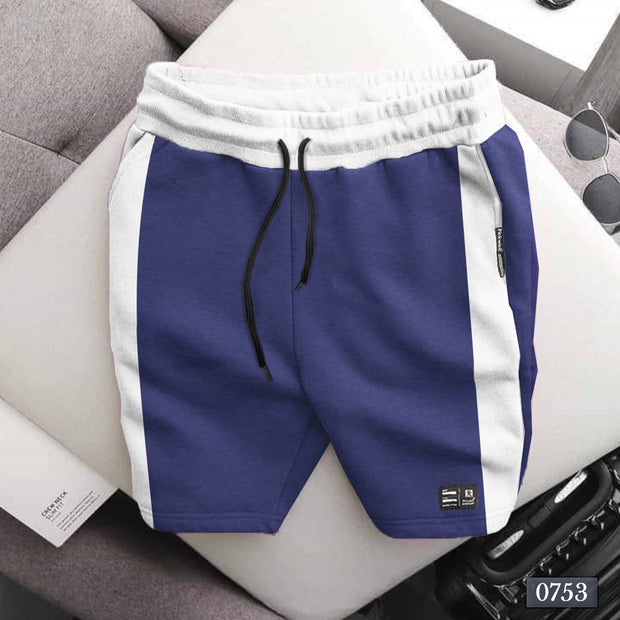 Casual Shorts With Blue Stripe -0753