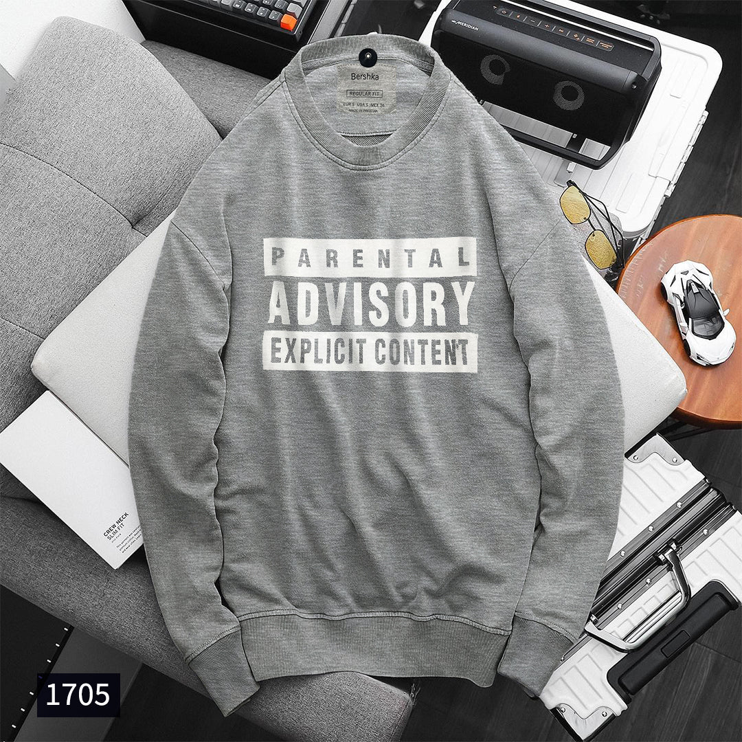 Parental Advisory Sweatshirt Grey – Clothing Crew UAE
