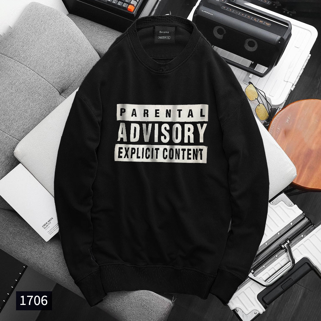 Parental Advisory Sweatshirt Black – Clothing Crew UAE