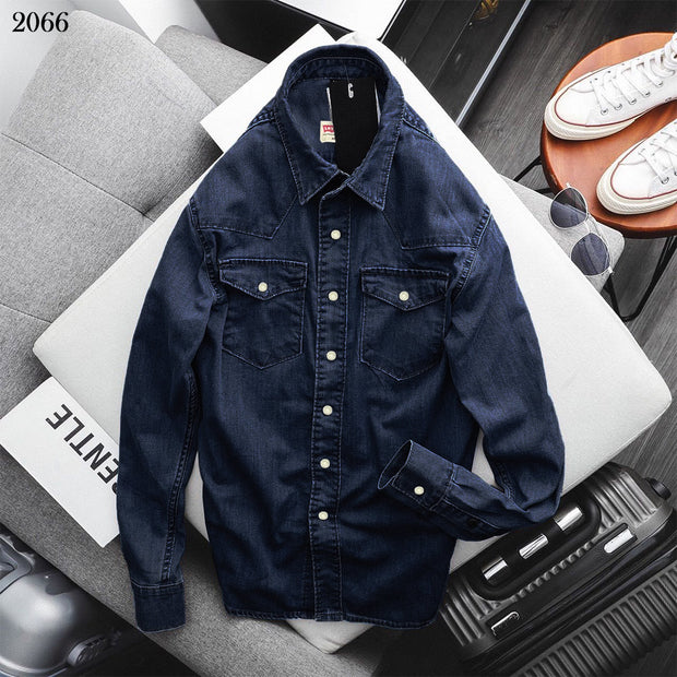 Denim Shirt Dark Blue - 2066