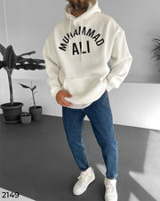 M.Ali Quote Oversize Hoodie - White