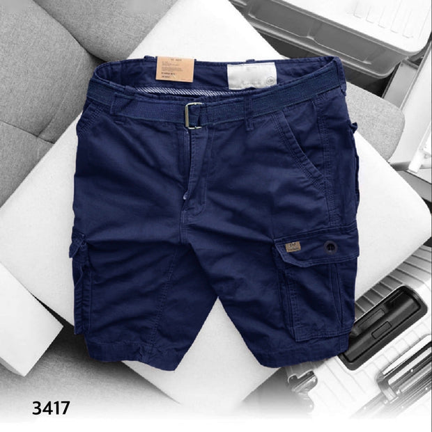 Blue Cargo Shorts - 3417