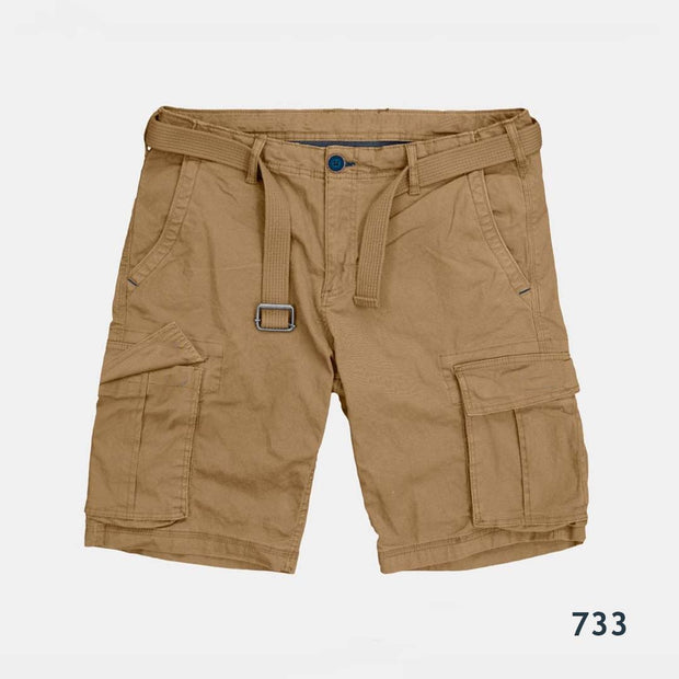 Khaki Cargo Shorts -0733