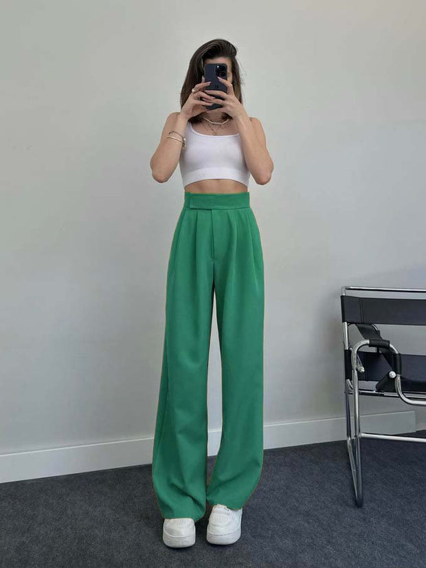 Velcro Closure Palazzo Trousers