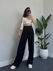 Velcro Closure Palazzo Trousers