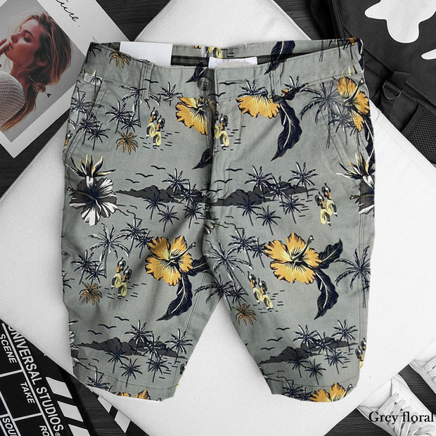 Chino Shorts Grey Floral