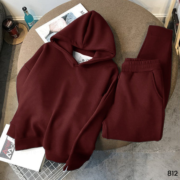 Women Hoodie Set - Maroon 2143