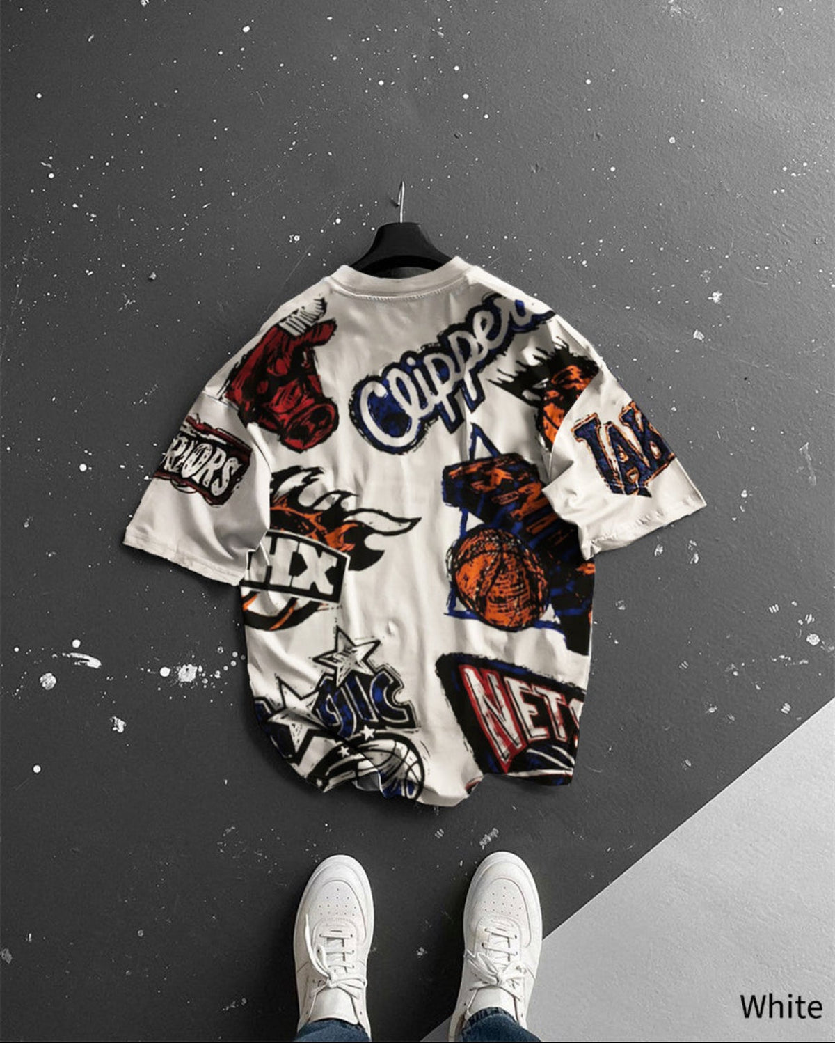 Oversize Clipper Printed T-Shirt - 40% Off