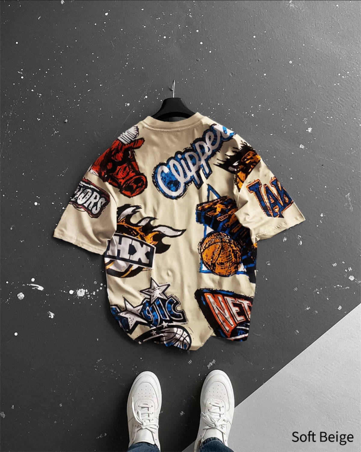 Oversize Clipper Printed T-Shirt - 40% Off