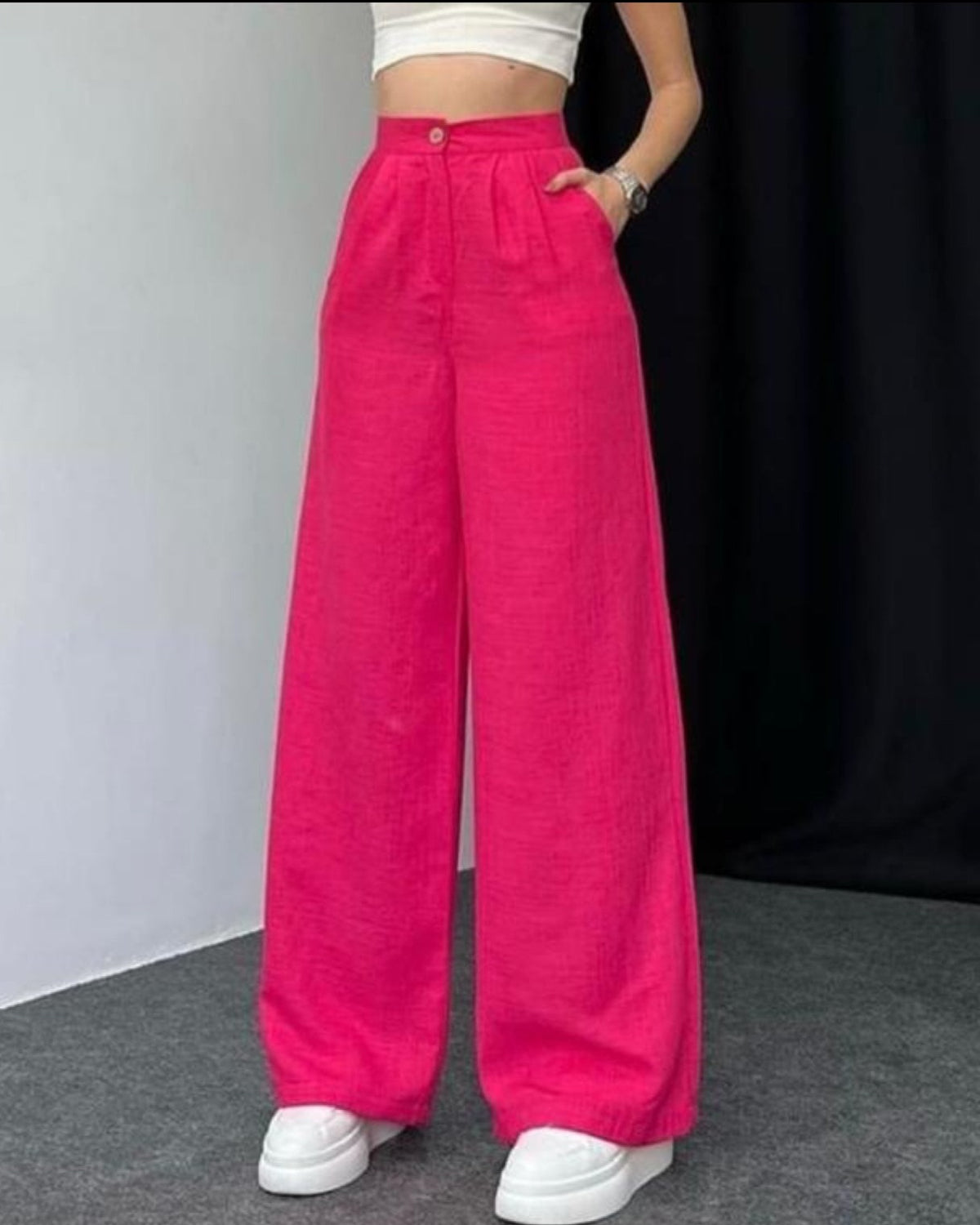 High Waist Palazzo - Linen